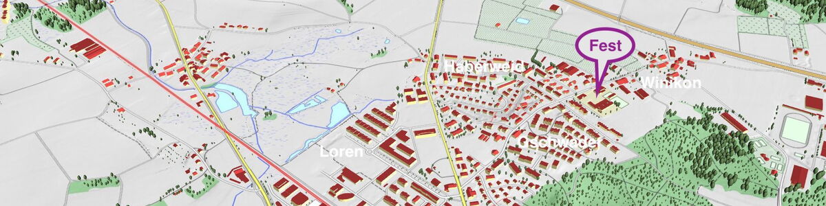 Uster West mit Quartieren & Festareal